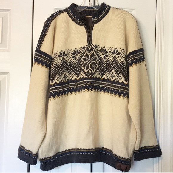 dale of norway Other - Dale of Norway cream quarter zip snowflake sweater